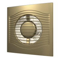 SLIM 5C Gold Эра, Вентилятор осевой вытяжной с обратным клапаном D 125, декоративный
