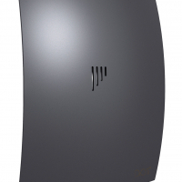 BREEZE 5C Dark gray metal, Вентилятор накладной BREEZE D125 обр.клапан Dark gray metal DICITI