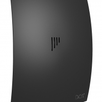 BREEZE 5C Matt black, Вентилятор накладной BREEZE D125 обр.клапан Matt black DICITI