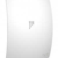 BREEZE 5C Matt white, Вентилятор накладной BREEZE D125 обр.клапан Matt white DICITI