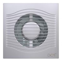 SLIM 4C Gray metal, Вентилятор накладной SLIM D100 обр.клапан Gray metal DICITI